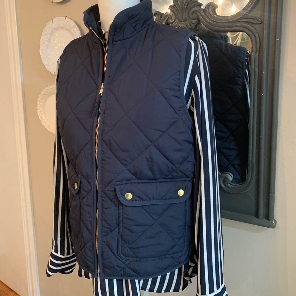 JCrew Navy Blue puffer vest